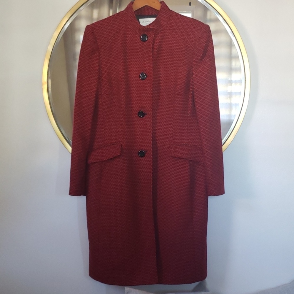 Liz Claiborne Red and Black Coat Blazer Size 16